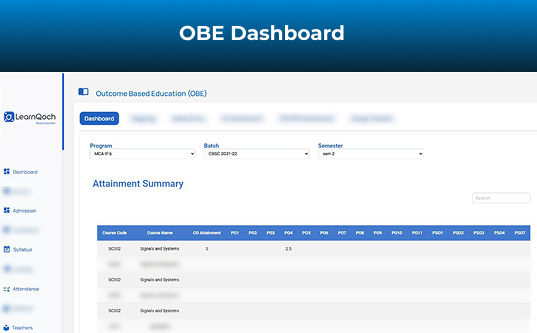 OBE Dashboard