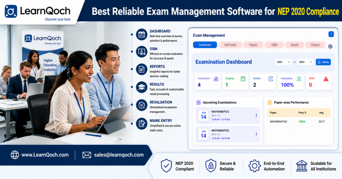 Best Reliable Exam Management Software for NEP 2020 Compliance
