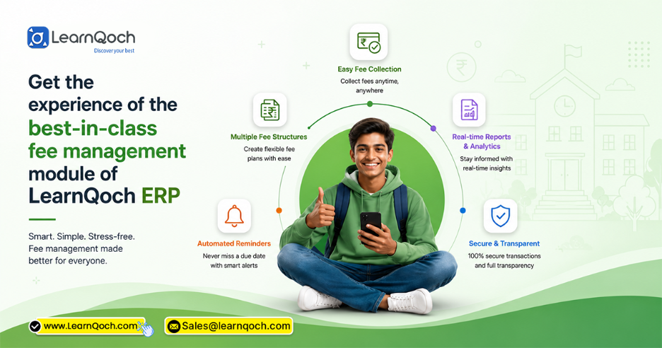 Get the experience of best in class fee management module of