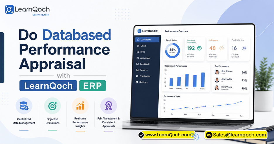Do Databased performance Appraisal with LearnQoch ERP. 