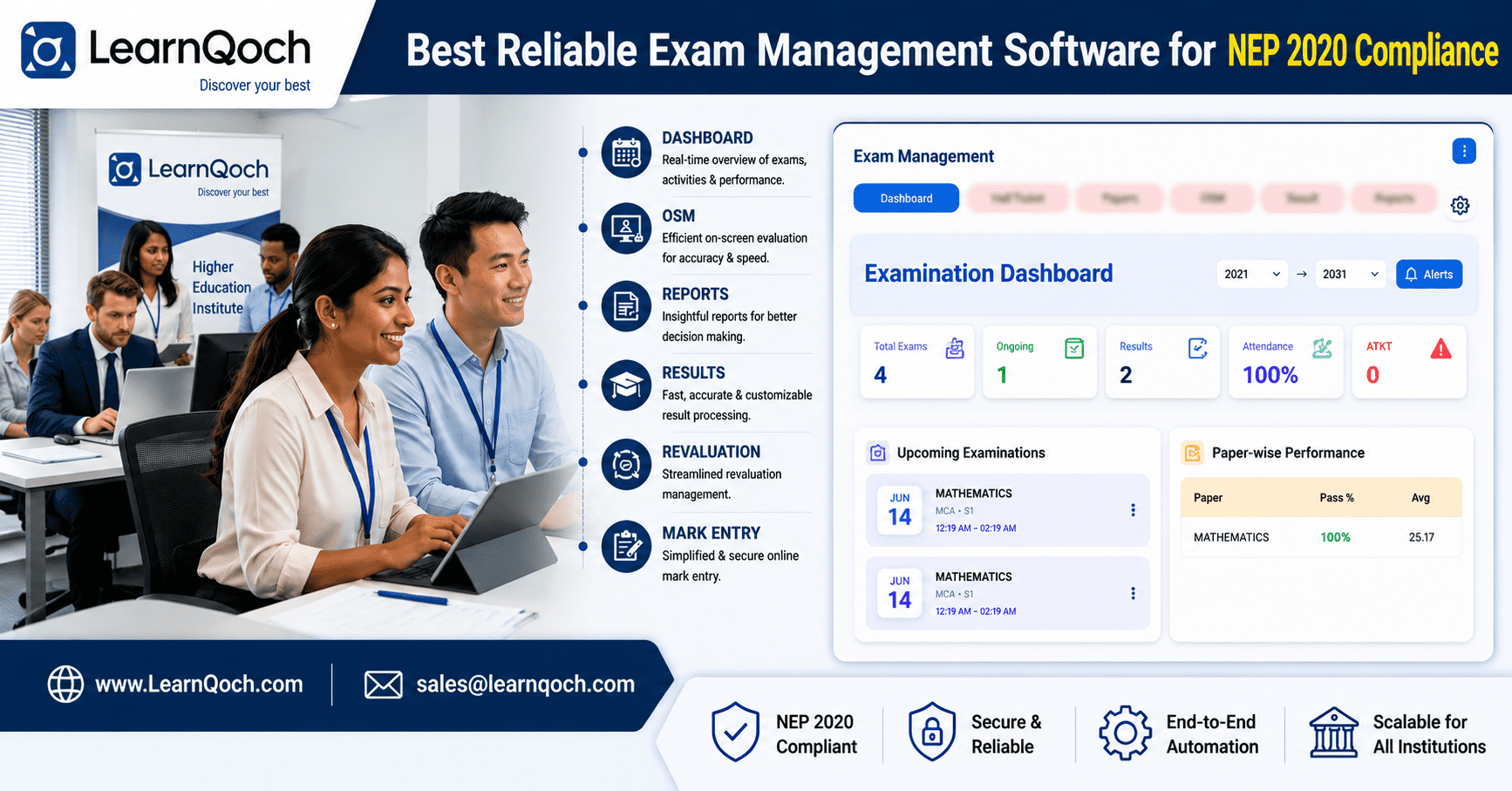 Best Reliable Exam Management Software for NEP 2020 Compliance